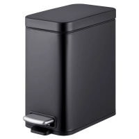 Ведро для мусора Quadro-TC-0105/плавное закрытие/прямоугольное/Black/5л (MI7061)